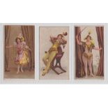 Cigarette cards, Churchman's, Beauties, 'GRACC' ref H59, 3 cards, pictures nos 17, 18 & 21 (all with