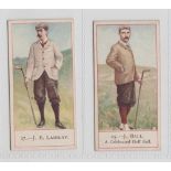 Cigarette cards, Cope's, Cope's Golfers, two type cards, no 25 J. Ball & no 27 J.E. Laidlaw (gd) (