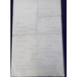 Football programme, extremely scarce, large, typed single sheet programme from the Reading FC and
