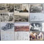 Postcards, Medical / Military, a collection of 60+ cards, RP's and printed showing UK War