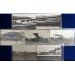 Postcards, Croydon Airport, 7 RP's by C.H. Price, various aircraft on ground with airport buildings,