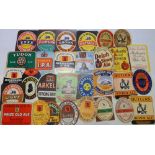 Beer labels, a mixed selection of 30 UK labels from many breweries, various shapes and sizes,