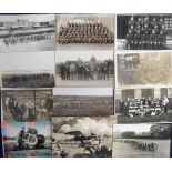 Postcards, Military, a collection of 45+ cards mainly RP's inc. parades, groups, units, hospital,