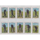 Cigarette cards, Gallaher, Sports Series, (set, 10) Golf cards (gen gd)