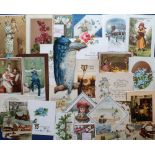 Tony Warr Collection, Ephemera, 100+ Victorian and early 20thC Greetings Cards to include die cut,