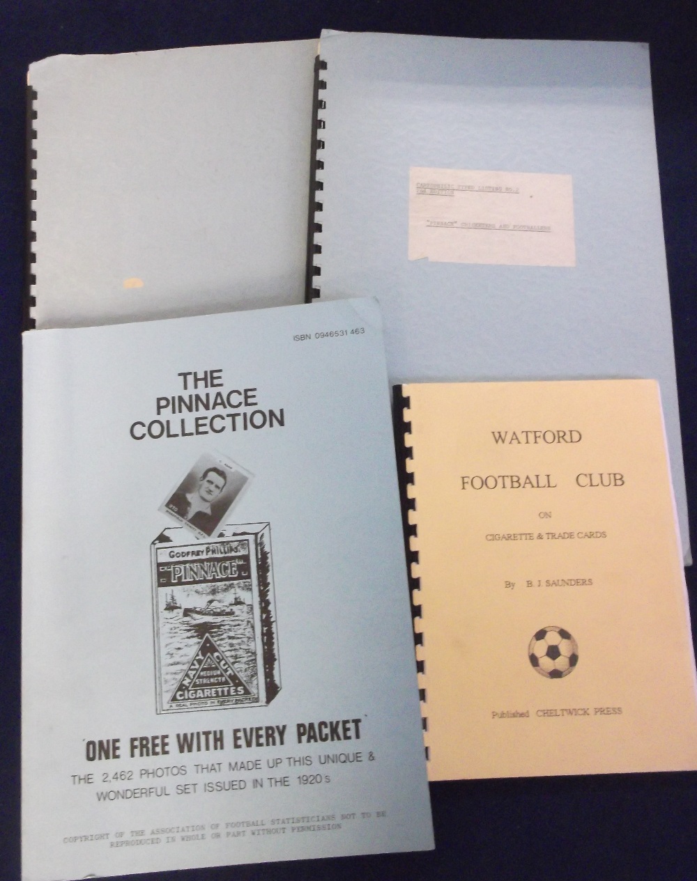 Cartophilic Literature, Phillips, 3 reference books relating to the Pinnace Cricket and Football