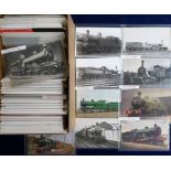 Postcards, Railway Engines, Great Northern, mainly postcards printed and RP's (189) and plain back