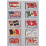 Cigarette cards, Hill's, National Flag Series (printed back) (set 20 cards) (gd)