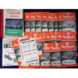 Football programmes, Arsenal FC, set of 21 home League programmes, 1955/56, including several 4 page