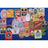 Beer labels, a mixed selection of 29 different labels (5 with contents) various shapes, sizes and