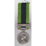 Military medal, Indian General Service medal with Afghanistan North West Frontier clasp 1919,