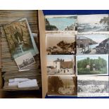 Postcards, large collection of approx. 1000 cards of Cornwall, mostly printed with a few RPs,
