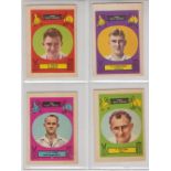 Trade cards, A&BC Gum, Cricketers 1961 Test Series 94 x 69mm, 'X' size, (set, 48 cards) (gd)