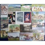 Postcards, an advertising collection of approx. 87 cards with many tea ads inc. Lipton and Indian