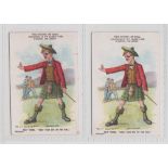 Cigarette cards, Clarke's, Sporting Terms, Golf Terms, 2 cards, both 'Keep Your Eye on the Ball' (