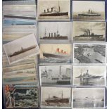 Postcards, Shipping, a mixed shipping collection of approx. 66 cards inc. merchant, naval, harbours,
