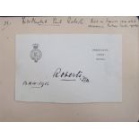 Autograph, Military, Field Marshal Earl Roberts VC KG GCB GCSI GCIE Kst.J (1832-1914), died whilst