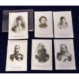 Cigarette cards, Player's, The Royal Family 'P' size, 1902 issue, (set 6 cards plus card folder) (