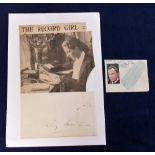 Autograph, Aviation, Amy Johnson / Mollison, album page signed 'A Mollison' and newspaper cutting