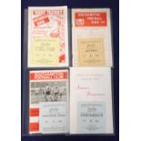 Football programmes & tickets, four Southampton Home programmes each with a match ticket, Arsenal