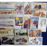 Postcards, a collection of over 200 subject cards published by Valentines, all illustrated,