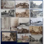 Postcards, Somerset, a small selection of 16 cards, (12 RP's, 4 printed) including Clun, Rode,