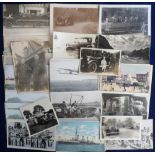 Postcards, a mixed transport selection of approx. 95 cards inc. Rail (locos and officials), Motoring