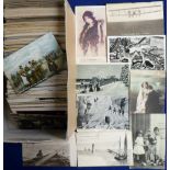 Postcards, a collection of approx. 500 subject cards inc. comic, railways, sport, pretty girls,