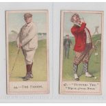 Cigarette cards, Cope's, Cope's Golfers, 2 type cards, no 44, 'The Parson' (gd) & no 47 'Duffer's