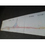 WW2 Period Reading Railway Station Fire Plan showing the section of track (no 106) from The Kennet