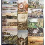 Postcards, Tony Warr Collection, a mainly UK collection of approx. 115 illustrated scenic views with