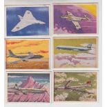Trade cards, Master Vending, Jet Aircraft of the World, 'X' size, (set, 100 cards plus variation