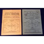 Football programmes, Arsenal v West Ham FA Cup 1945/46 for home and away matches played on 5 and 9