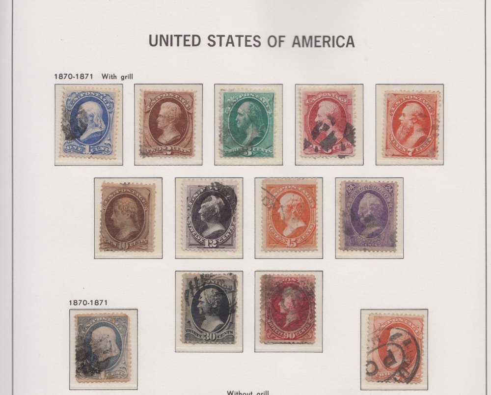 Stamps, USA, mint and used collection 1850's onwards contained in 5 SG Davo albums, incomplete run