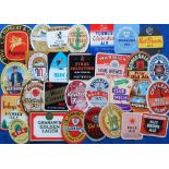 Beer labels, a mixed selection of 30 different labels various shapes, sizes and breweries