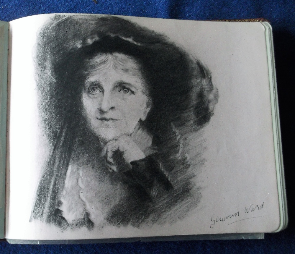 Ephemera, Theatre, a fine sketch book (album) in pencil and charcoal of Edwardian and later stars of - Image 3 of 9