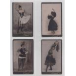 Cigarette cards, USA, Duke's, Actresses, Burdick 95, 16 different cards, 'XL' size (all with edge