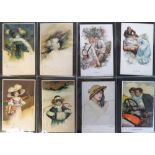 Postcards, Art Nouveau and Glamour cards, a collection of 47 early period cards some artist-