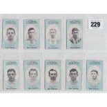 Cigarette cards, Cope's, Noted Footballers (Clip's, 282 Subjects), Fulham, 9 different cards, 247-