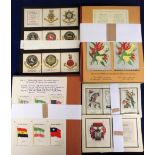 Tobacco silks, selection of silks, all mounted on cards, various series inc. Sinclair Regimental