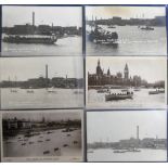 Postcards, 6 RP's showing the River Thames Peace Pageant 4th August 1919 depicting various vessels