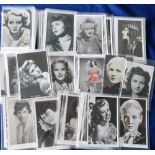 Postcards, Cinema, a mixed aged selection, RP's and printed, of approx 100 Female Cinema stars