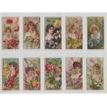 Cigarette cards, USA, Duke's Cigarettes, Floral Beauties & Language of Flowers, (48/50 missing White