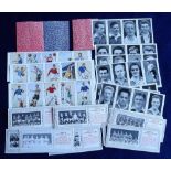 Trade cards, Thomson Football Stars (set, 48 cards, 40 in uncut strips of 4, others individually cut