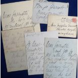 Autograph, Actress Julia Neilson (1868-1957), five hand-written letters in ink (4) and pencil (1)