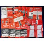 Football programmes, Arsenal FC, a collection of 100+ programmes, 1950's onwards, virtually all home