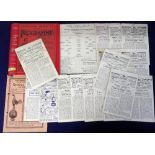 Football programmes, Arsenal FC, 1946/47, set of 21 Home League programmes inc. games v Leeds,