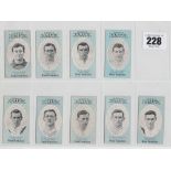 Cigarette cards, Cope's, Noted Footballers (Clip's, 282 Subjects), Clapton Orient, 9 different