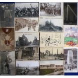 Postcards, military, collection of approx. 150 mostly WW1 cards inc. The Kaiser, Salonique, French