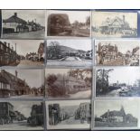 Postcards, Sussex, nice topographical selection, 38RPs and 15 printed, with good views, street